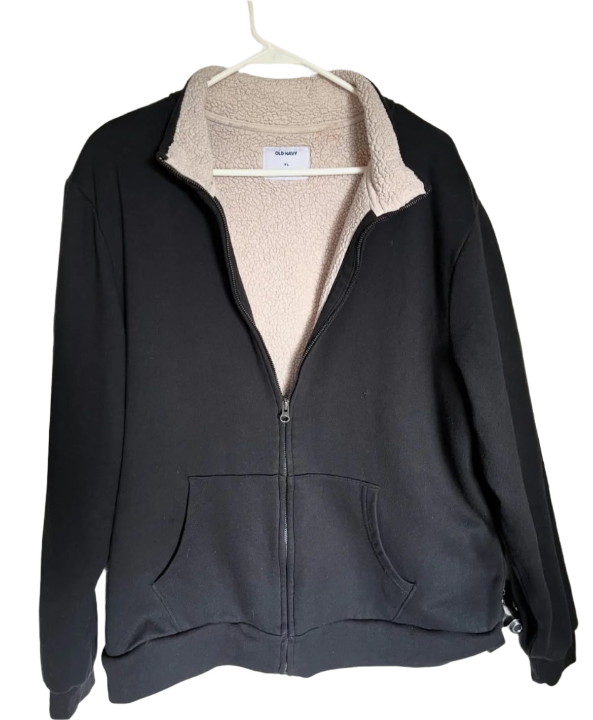 Old Navy Fluffy Black Zip-Up Fleece