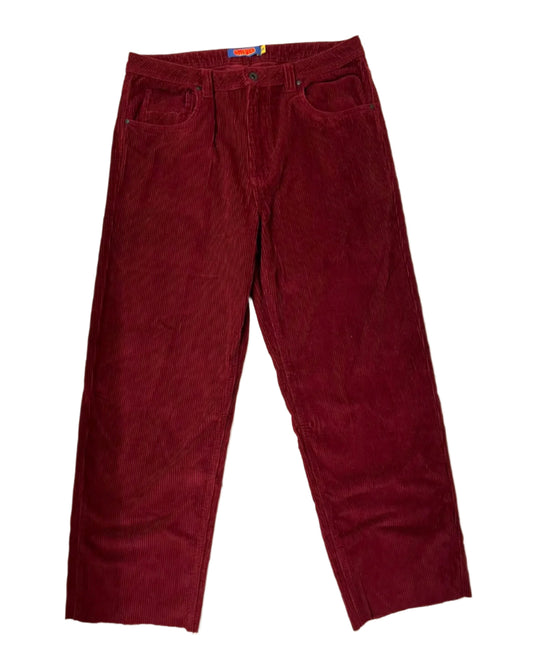 Slit Empyre Burgundy Baggy Corduroy Jeans