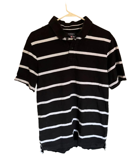 Ecko Unlimited Black/White Striped Polo