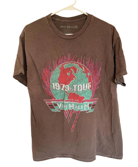 1979 Van Halen World Tour Brown Tee